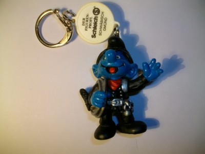 SCHTROUMPF Porte Clé BASF  SCHLEICH SMURF PUFFI SCHLUMPF SCHLÜMPFE PITUFO 