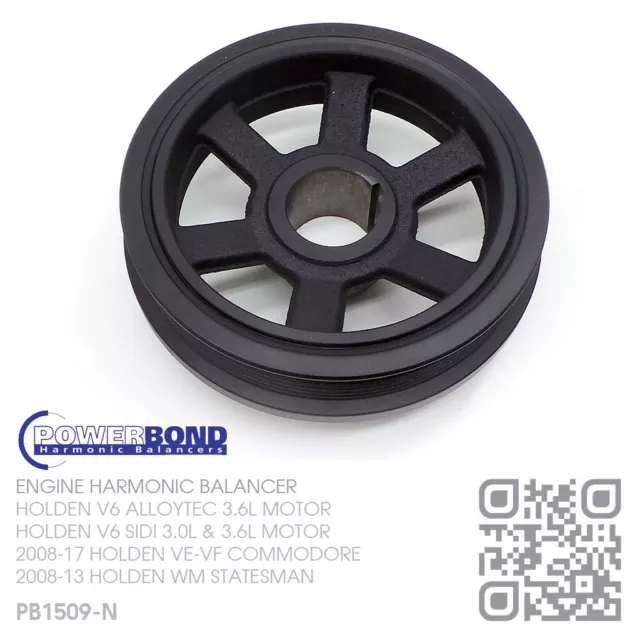 Powerbond Harmonic Balancer V6 Alloytec/Sidi 3.6L [Holden Wm Statesman/Caprice]