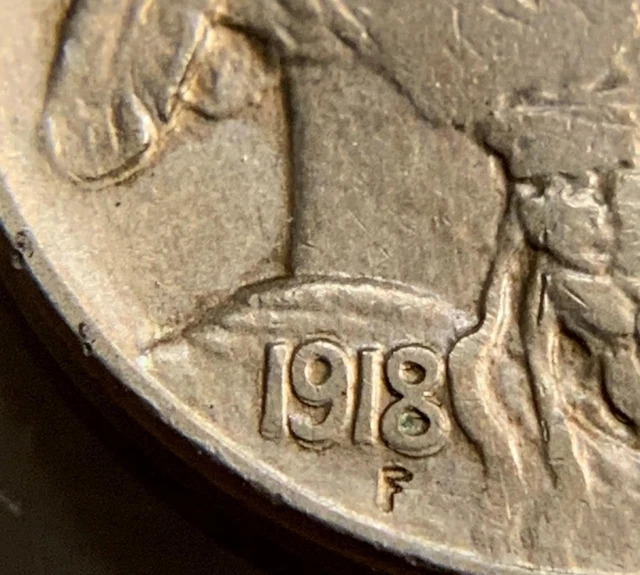 1918-P Buffalo Nickel Error Double Date & Feather AU/UNC Condition SKU# 31509