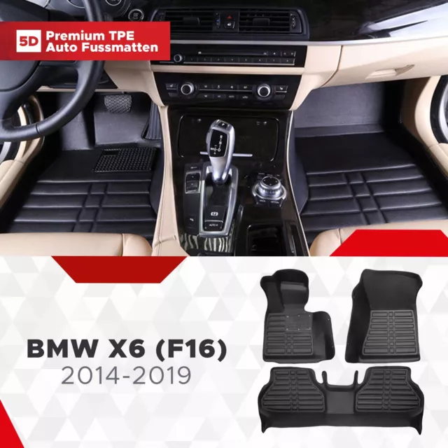 5D Premium Auto Fussmatten TPE Set BMW X6 (F16) Baujahr 2014-2019