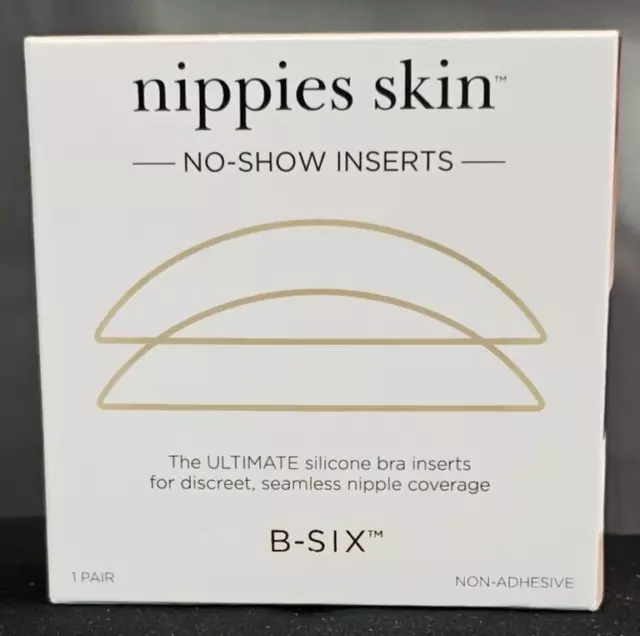 Nippies Skin ULTIMATE Bra Inserts NO Adhesive Nipple  Covers & Case (size C)