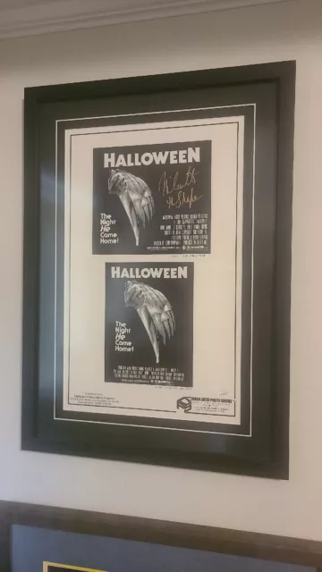 1978 Halloween Original Pressbook Framed Auto'd Nick Castle JSA Michael Myers 1978 Halloween Original Pressbook Framed Auto'd Nick Castle JSA Michael Myers