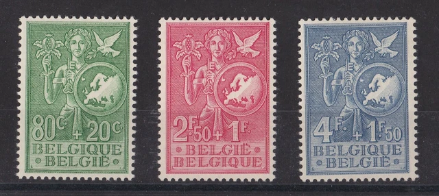 BELGIQUE SERIE COMPLETE DE 3 TIMBRES NEUF** N°927/929 Cote: 70,00 €