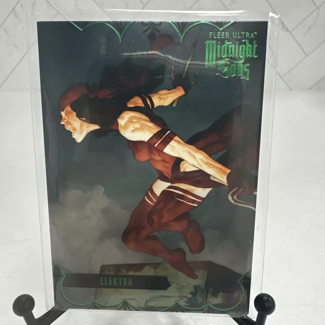 Elektra 2023 Marvel Fleer Ultra Midnight Sons GREEN PARALLEL Card #36