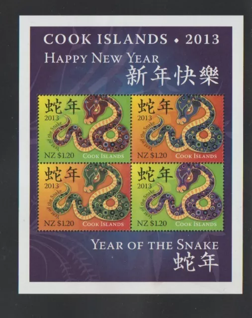 Oceania - Mint Souvenir Sheet of Stamps - Cook Islands.