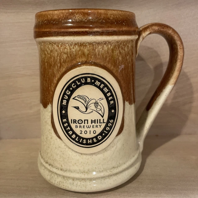 IRON HILL BREWERY 2010 Mug Club Member Stoneware Drip Glaze Beer Stein!