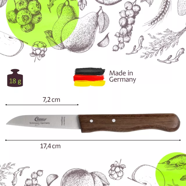 Solingen Original Zöppken Küchenmesser Rostfrei Klein Holz Gemüsemesser Messer 2