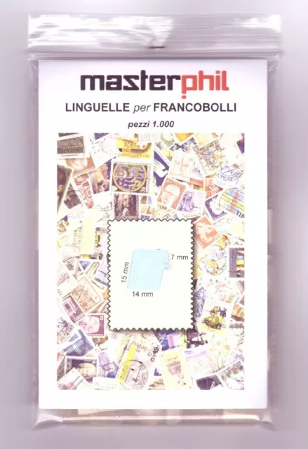 Linguelle per francobolli pregommate e piegate - 1.000 pz. - Master Phil