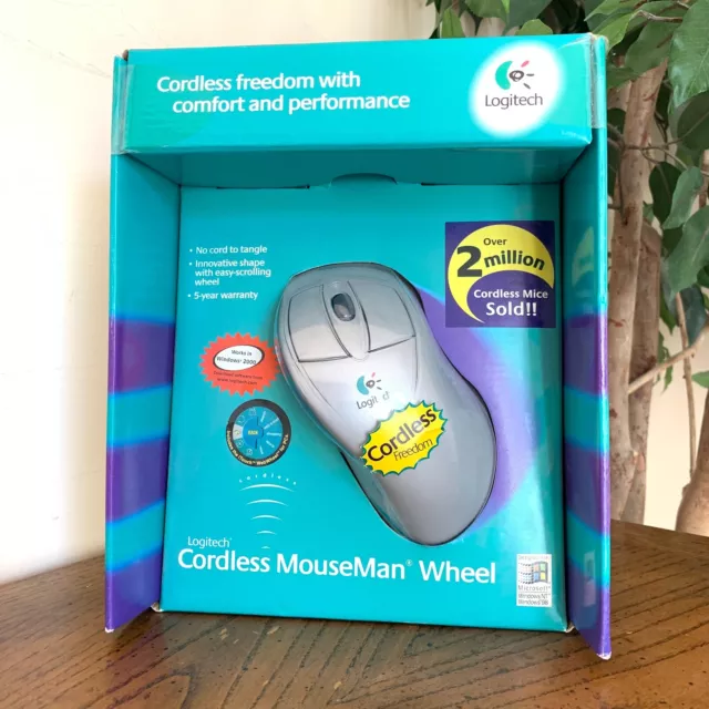 Vintage Logitech Cordless Mouseman Wheel Button Mouse New Sealed # 952454-0403