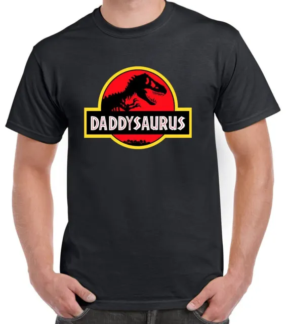 Daddysaurus Jurassic Park Inspired Dinosaur Retro Fathers Day T-Shirt