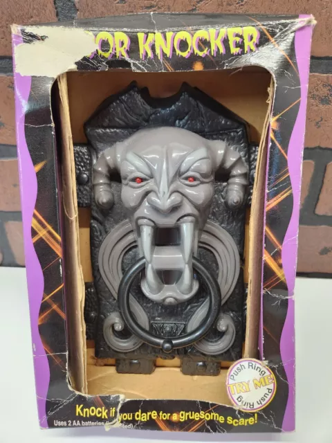 Vtg Halloween 1997 Gargoyle Animated Door Knocker  Paper Magic Group Light Up