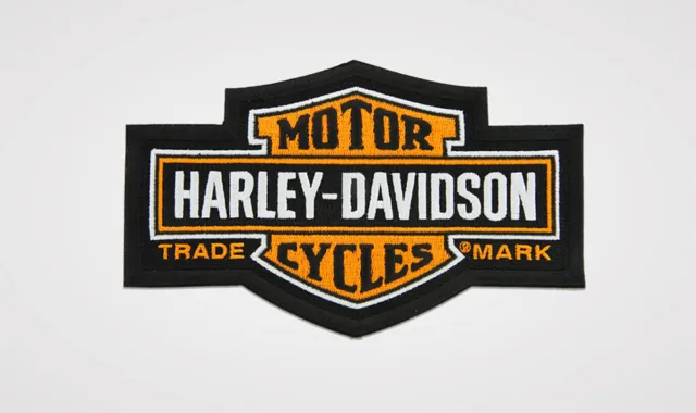 Toppa Harley-Davidson 7,25"" barra marchio e patch scudo circa 18,42 x 11,33 cm