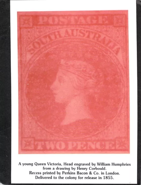 S1090 Queen Victoria South Australia 2d stamp Commemorative postcard