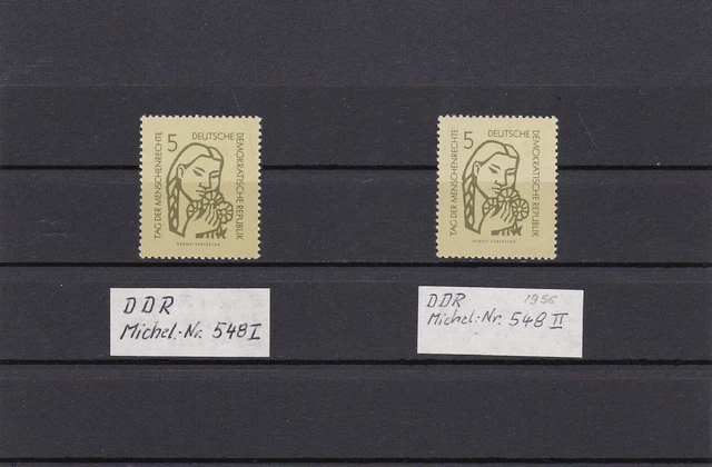 DDR: MiNr. 548 I und II, postfrisch, BPP Signatur