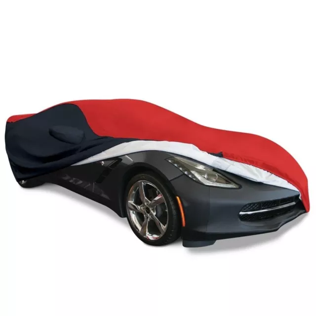 C7 Corvette Ultraguard Plus Car Cover - Indoor/Outdoor Protection (Red/Black)