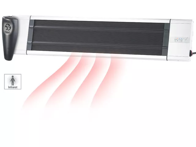 Semptec Infrarot-Dunkelheizstrahler RA-324 Fernbedienung 2400W IP55 Heizung