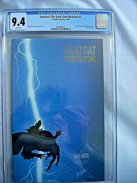 GNATRAT: DARK GNAT RETURNS #1 CGC 9.4 NM White Pages 1986 Mark Martin Prelude