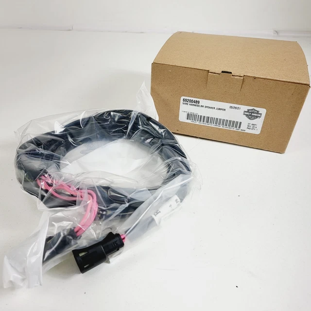 Genuine Harley OEM 14+ Touring BOOM Audio Rear Speaker Jumper Wire Harness Cable