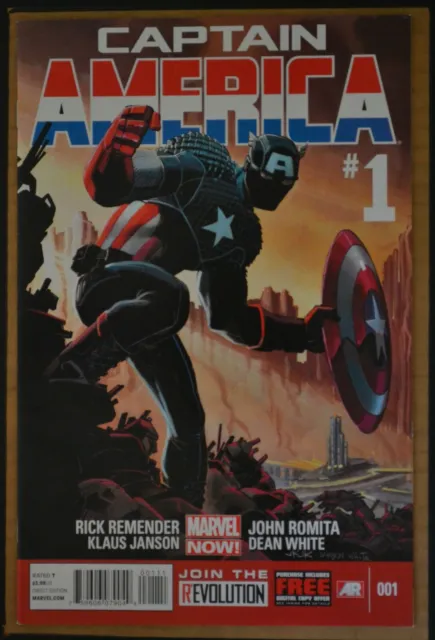 Captain America  # 1 : Very Fine/Near Mint : January 2013 : Marvel Comics