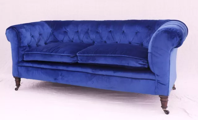 VICTORIAN EDWARDIAN CHESTERFIELD SOFA c1890 3