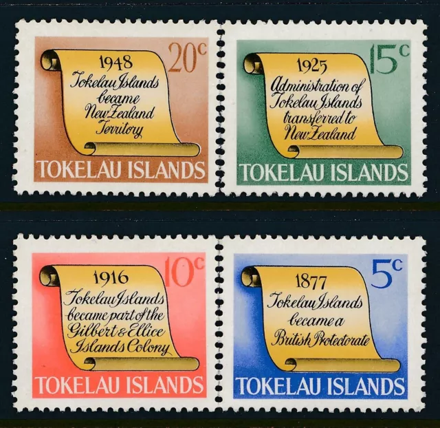 Tokelau 1969 History Scrolls set MUH SG no. 16-19
