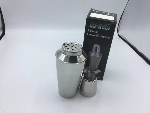 Co-rect 16 Ounce Three-Piece Stainless Steel Shaker