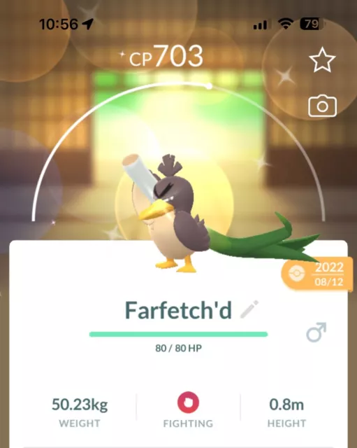  Shiny Galarian Farfetch'd - Mini P'T'C 80k stardust - Pokemon