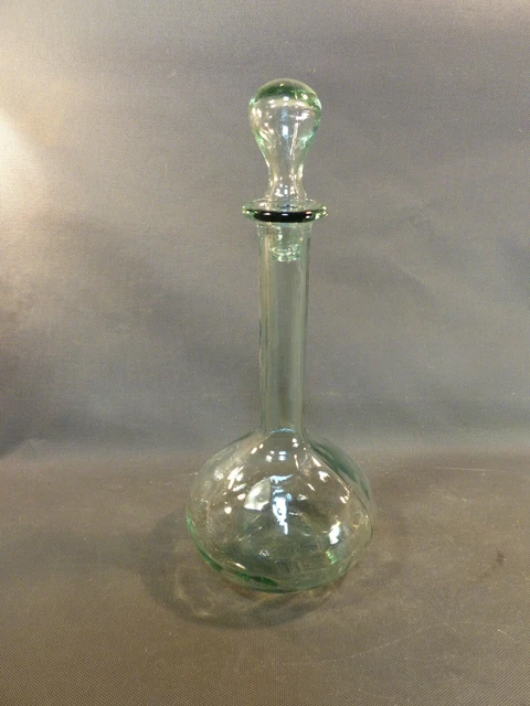 Ancienne carafe pichet en verre soufflé - vintage 1940 | YONOIL Brocante Montmartre