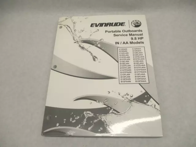 5008851 BRP Evinrude Portable Outboard Service Repair Manual 9.8 HP 2012 IN/AA