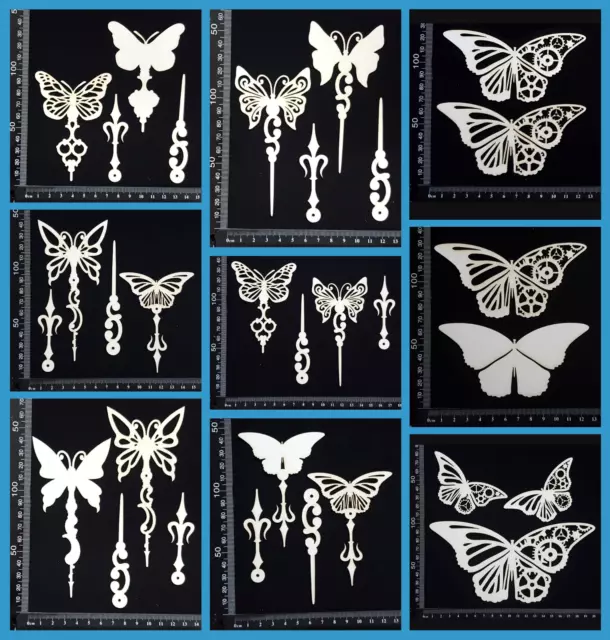 White Chipboard - Steampunk - Butterflies