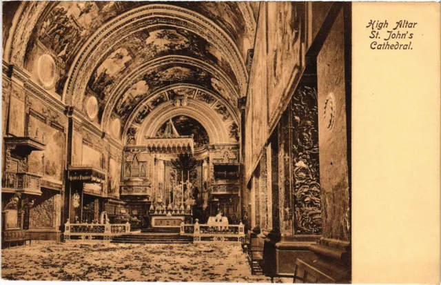 CPA AK St John's Church High Altar MALTA (1260405)