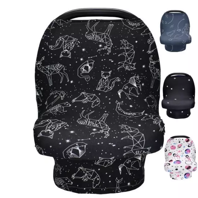 Nursing Cover Muti-Use Breastfeeding Scarf Baby Car Seat Canopy Shopping Carts 2