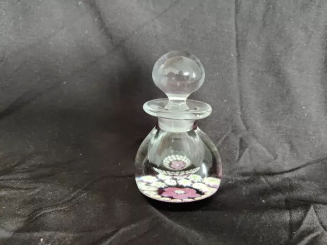 Caithness Rose Millifiori Glass Scent Perfume Bottle