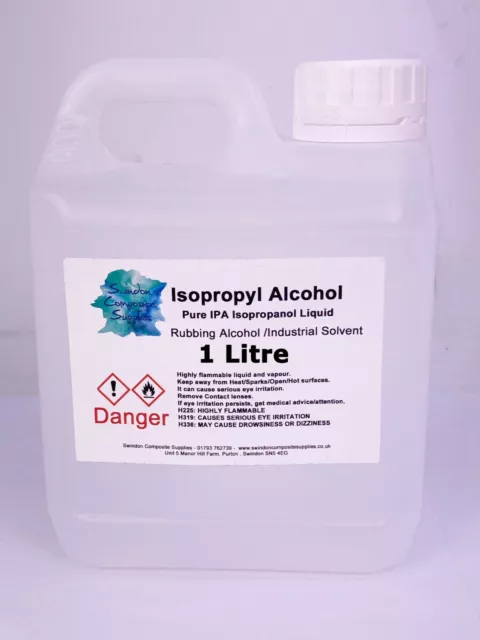 Isopropyl Alcohol Isopropanol IPA 99.9% Pure 1L 1 Litre Cleaner UK