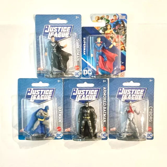 Justice League  Batman Armored Batman Superman Figurines Cake Toppers Lot of 5