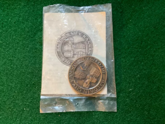 1970 Baldwin City Kansas Centennial Maple Leaf Festival Medal - T28