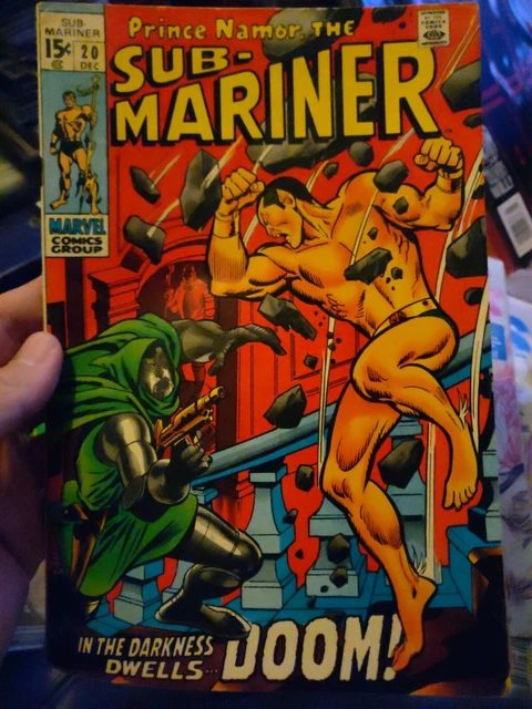 Marvel Comics SUB-MARINER #20 (1969) Key 1st battle of Dr. Doom vs Namor