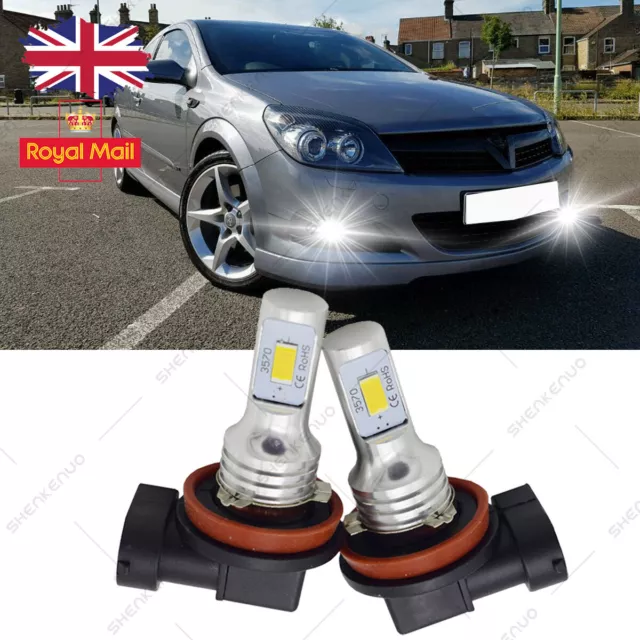 For Vauxhall Astra Mk5 Vxr Upgrade H11 Bright White LED Fog Lamp DRL Bulbs YHB