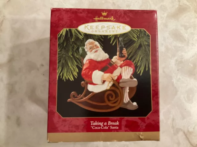 Hallmark Keepsake Ornament “Coca-Cola Santa Taking a Break “ 1997