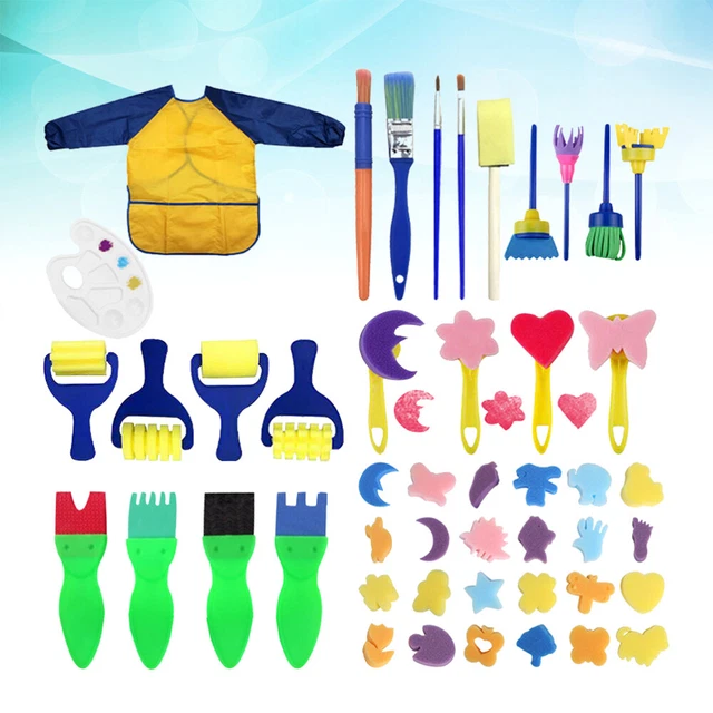 47 Pcs/1 Painting Brushes Tool Kit Round Sponge Kids Tool Bag Picture