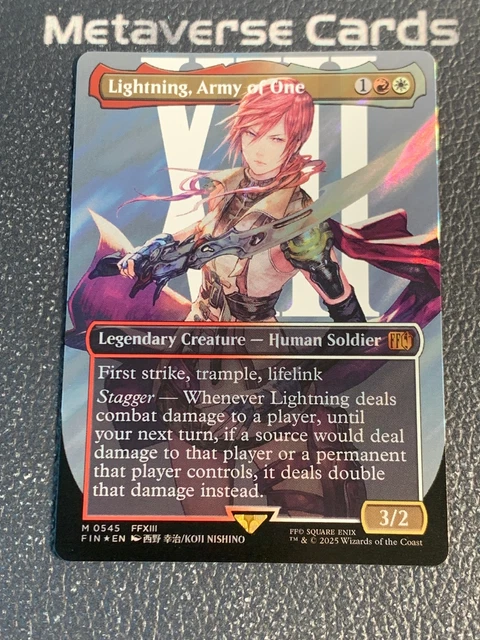 MAGIC THE GATHERING Lightning, Army of One Borderless 0320