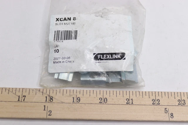 (10-Pk) Flexlink T-Slot Nut M8 XCAN 8