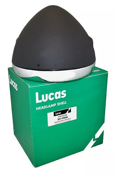 Lucas Universal 7 pouces noir lampe frontale jante coque personnalisée classique café coureur