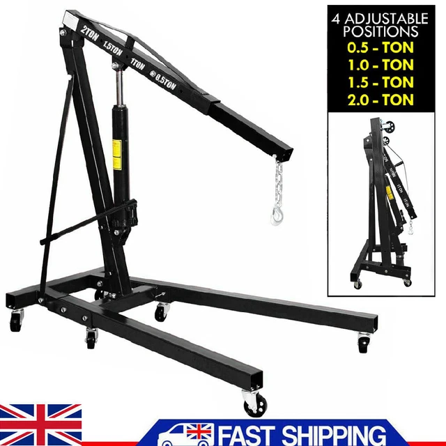 2 TON TONNE Engine Crane Stand Hoist lift Jack Hydraulic Folding Garage