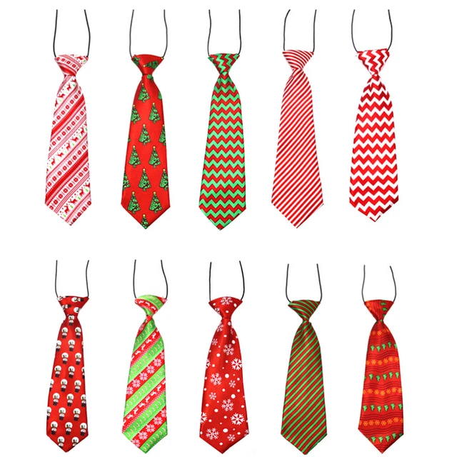 10 piezas Large Dogs Corbatas Festival Accesorios Mascotas Collar para Navidad