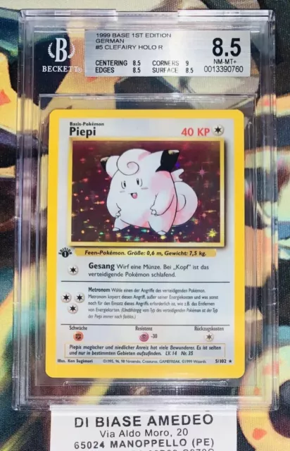 1999 | POKEMON | Set Base | Tedesco | Zapdos | 1a Edizione | Olo