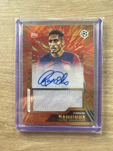 Topps Gold 23/24 Raphinha Autograph And Match Worn Relic Barcelona 1/5