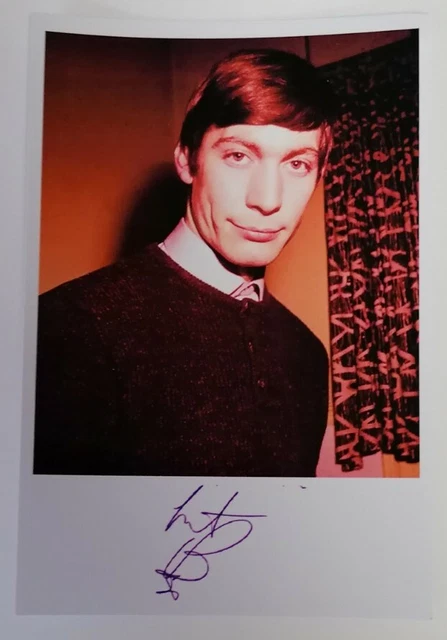 PRINT - 6"X4" Autograph Reprint Photo Rolling Stones Drummer Charlie Watts