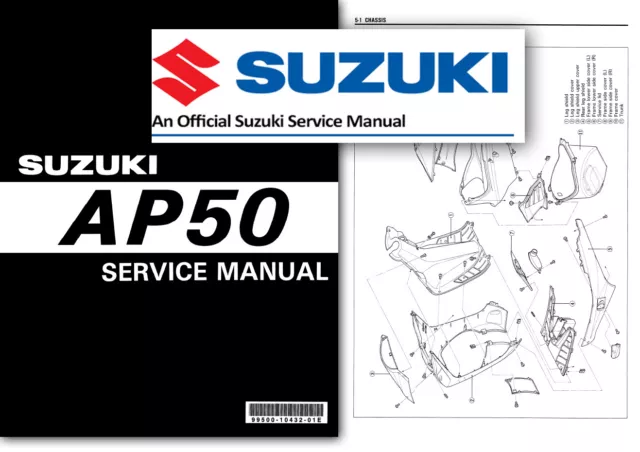 Suzuki AP50 Scooter Workshop Service Shop Manual AP 50 1995 1996 1997 1998 on
