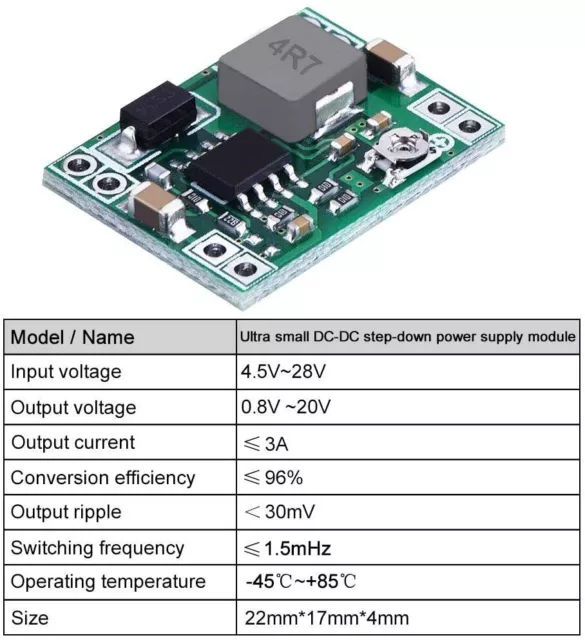 Module Mini-360 mini360 XM1584 / MP1584 Abaisseur DC-DC 3A réglable (B006) 3